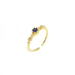 Anel Feminino Vintage com Zircônia Azul Joia de Moda Design Clássico Elegante Presente Ideal para Ocasiões Especiais Noivado Casamento — foto 9