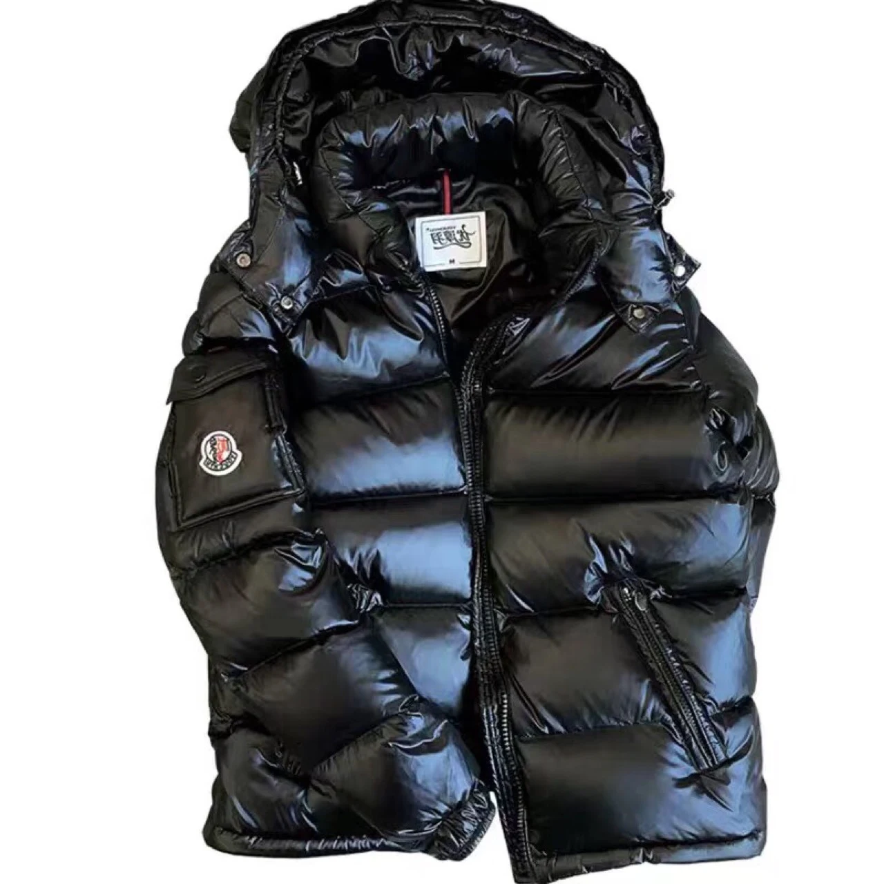 Thickened Short Shiny Hooded Warm White Duck Down Jacket, providing super thick warmth and cold-proof protection for ext — photo 1