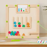 Brinquedo Infantil Tábua Magnética de Formas Cores Móveis Estimula Criatividade Coordenação Motora Fina Aprendizado Divertido — foto 2