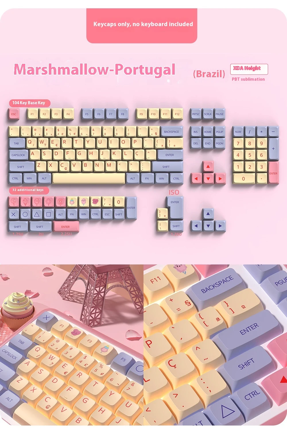 Title 16, PBT Sublimation Mechanical Keyboard Keycaps for...