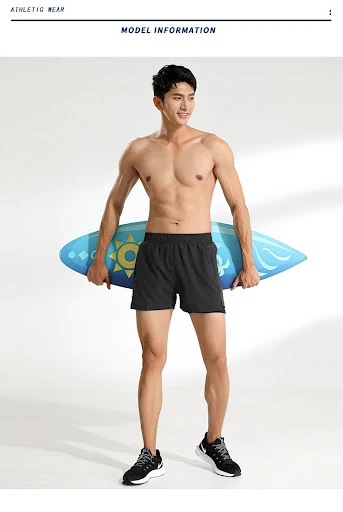 Title 9, Mens Running Fake Two-piece Sports Shorts, bre...