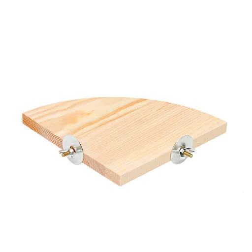 Parrot Bird Wood Perch Stand Platform Rectangle Fan-shaped Shelf Stand Board For Budgie Parakeet Cockatiel Hamster Gerbi — photo 2