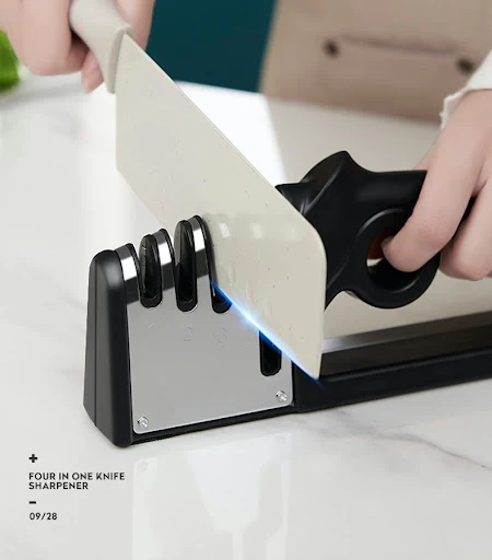 Title 2, Four-in-One Kitchen Knife Sharpening Stick Fixe...