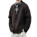 Cárdigan de punto retro para hombre, suéter de moda, estilo vintage, abrigo cálido y cómodo, ideal para looks casuales y elegantes. — foto 8