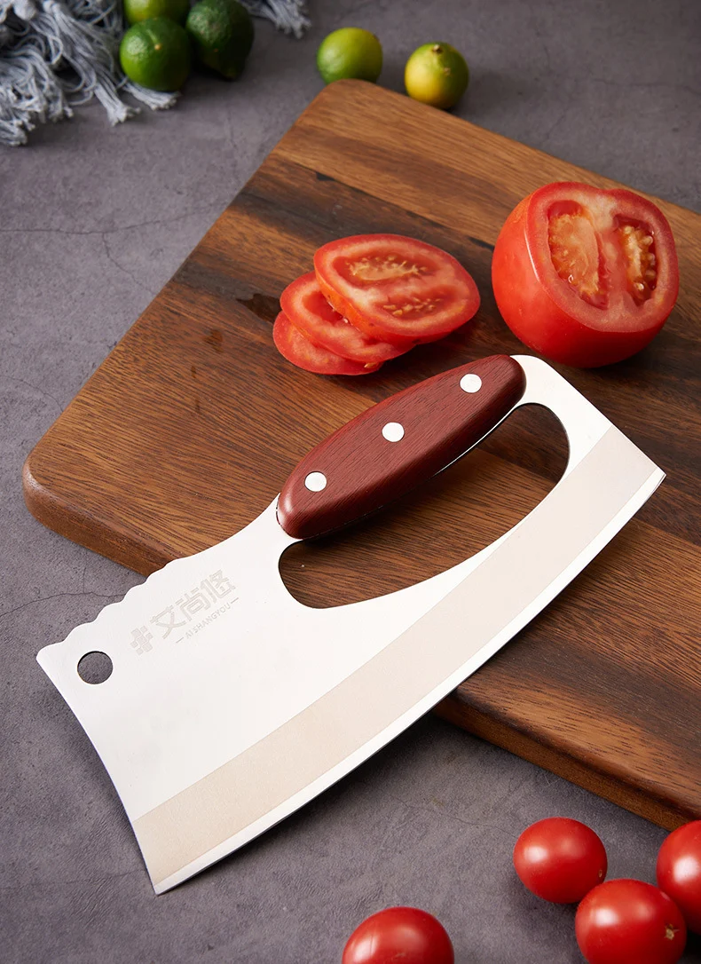 Title 1, Wood Grain Handle Kitchen Knife for effortless ...