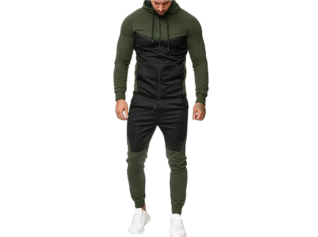 Conjunto Masculino Moletom com Capuz Manga Longa com Zíper e Costura + Calças, Conforto e Estilo para Uso Casual e Atividades. — foto 3