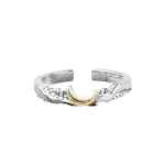 Anel de design especial Sun And Moon Tonghui. Um toque celestial e único para o seu estilo. Celebre a dualidade do sol e da lua. — foto 6