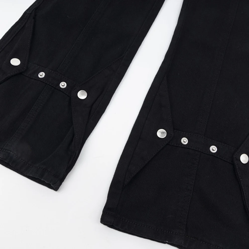 Men's Stitching Split Solid Color Jeans offer comfortable, everyday style. Perfect for a relaxed look that combines qual — photo 12