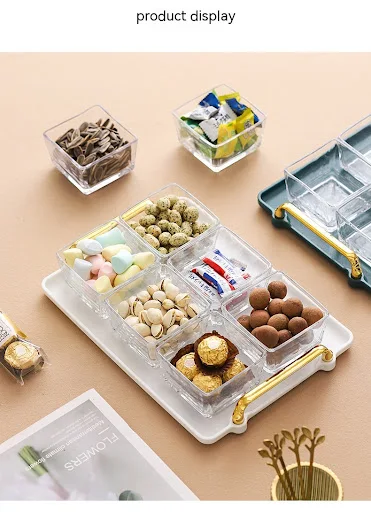 Title 8, Living Room Dried Fruit Tray Home Glass Fruit S...