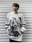 Gothic Long Sleeve Printed T-shirt Men — photo 5