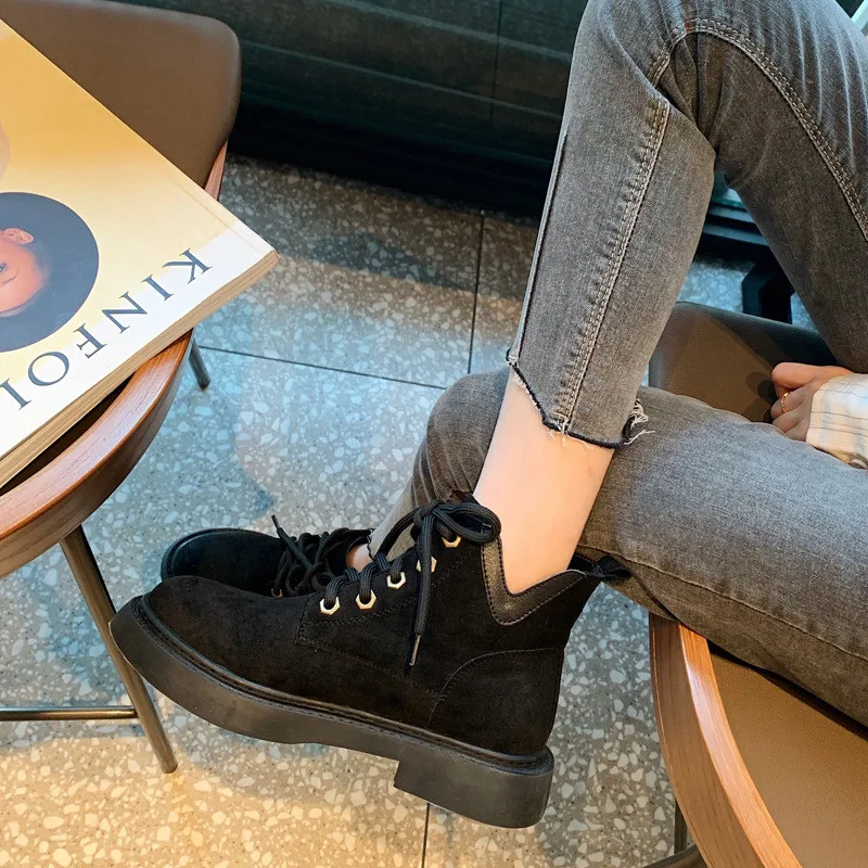 New All Match Frosted Short Boots Khaki Plus Cashmere Boots For Children. Stylish and warm footwear, perfect for winter — photo 3