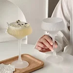 Frosted Striped Goblet Cocktail Glass for Red Wine, Champagne & More. Elevate your drinking experience with this elegant — photo 4