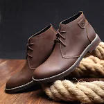 Botas Doc Martens casuais de couro bovino Crazy Horse, cano médio, cabeça redonda. Conforto e estilo duradouros para uso diário. — foto 1