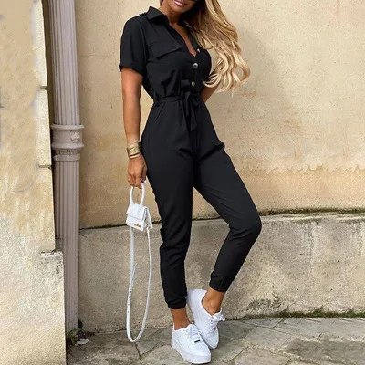 Title 2, Dames jumpsuit met hoge taille en V-hals Een st...