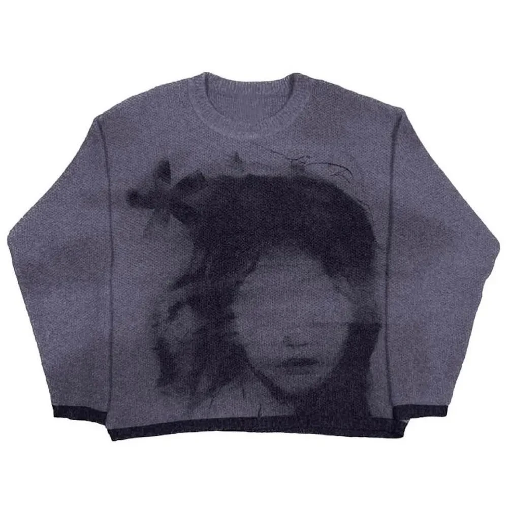 Title 2, Lange mouwen artistieke sweater in lazy fashion...