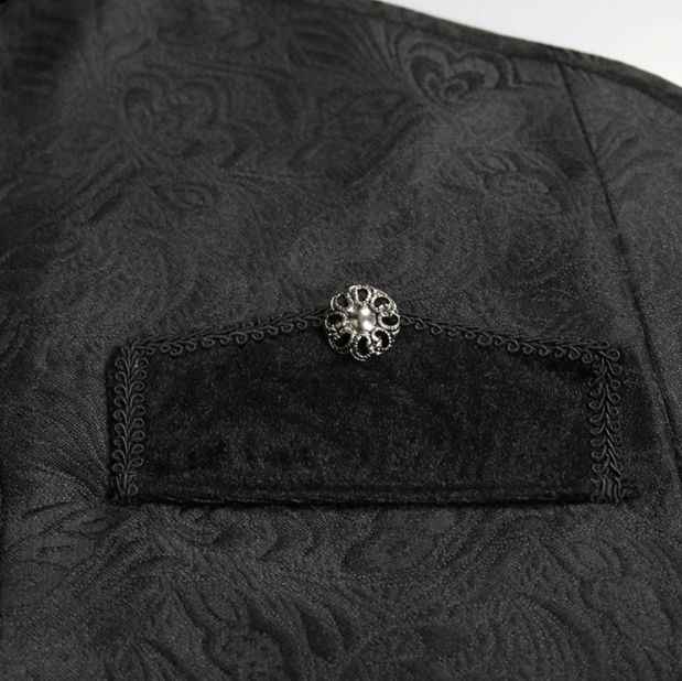 Title 4, Golden velvet tuxedo, medieval retro punk style...