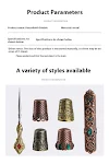 Retro Diamonds Thimble Awl Syringe for sewing and crafting. Versatile tool for piercing, stitching and finger protection — photo 27