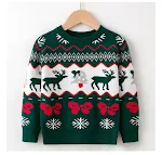 Maglioni natalizi per bambini in viscosa e cotone Comfort e stile festivo per i più piccoli. Goditi il Natale con questi morbidi e adorabili maglioni. — foto 17