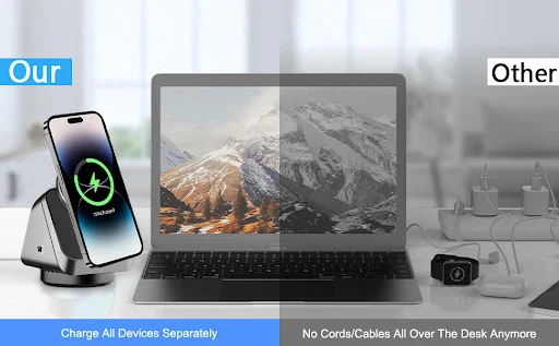 Title 1, Three-in-One Magsafe Magnetic Wireless Charger ...