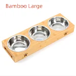 Solid wood pet dining table with stainless steel dog water bowl and food bowl, a durable and stylish elevated feeding st — photo 10