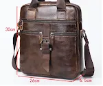 Bolsa de ombro diagonal de couro retrô masculina para tablet de 10 polegadas. Transporte seus dispositivos com estilo e segurança. — foto 4