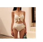 High waist badpak met strik voor warmwaterbronnen, combineert comfort en stijl, perfect om te ontspannen en er geweldig uit te zien. — foto 1