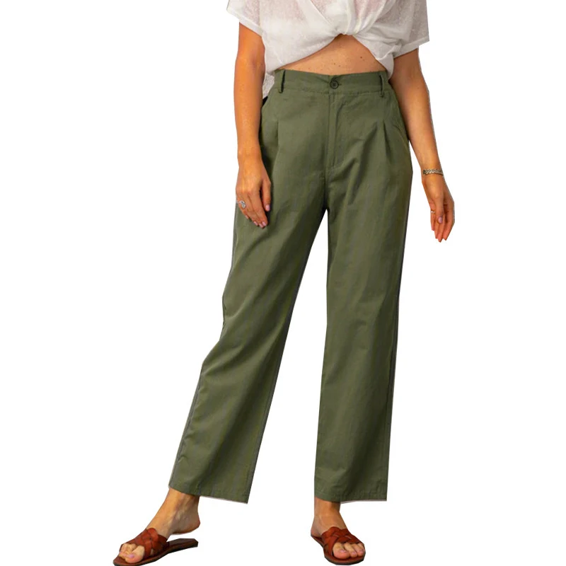 Solid Color High Waist Loose Straight Trousers for Women, Offering Comfort and Style, Perfect for Everyday Wear, These T — photo 6