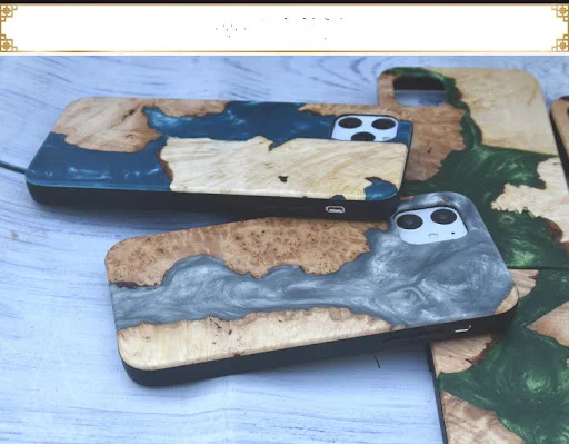 Title 6, Wood Epoxy Mobile Phone Case Resin Matching Woo...