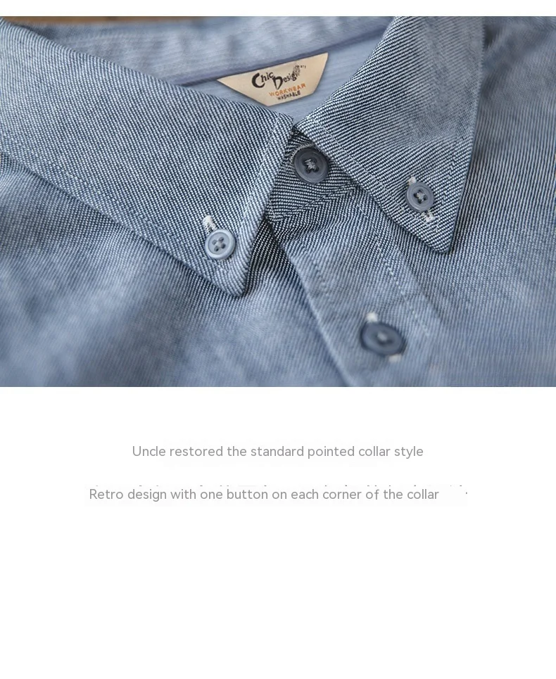 Title 7, Mens Vintage Brushed Oxford Shirt for Spring. ...