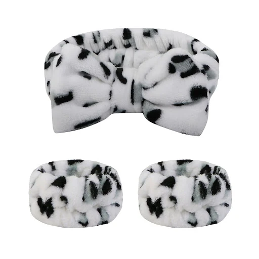 Title 3, Waterproof coral fleece hair band for face wash...