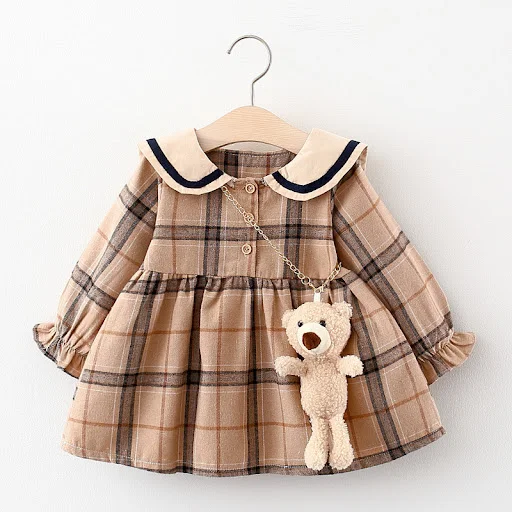 Title 5, Vestido de manga longa para bebê menina primave...