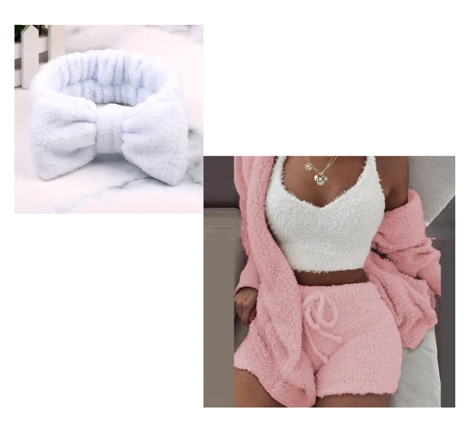 Title 5, Fashionable Ladies 3 Piece Plush Home Clothes ...