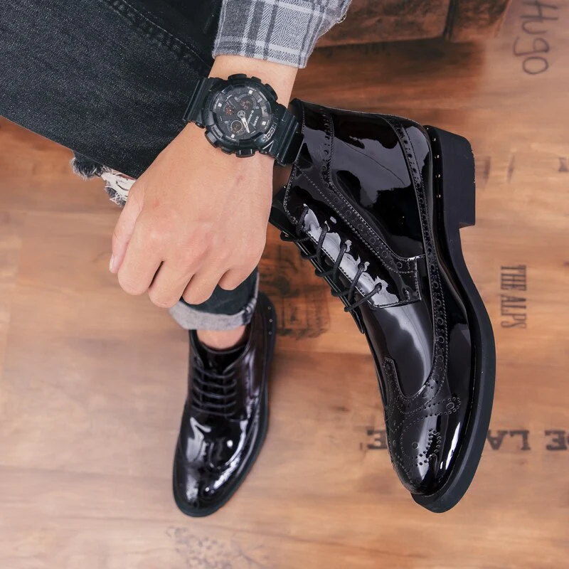 Title 24, Shiny leather boots for a stylish and long-last...