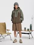 Men's Fashion Retro Color Matching Outdoor Sports Hooded Shell Jacket provides protection and style for outdoor activiti — photo 5