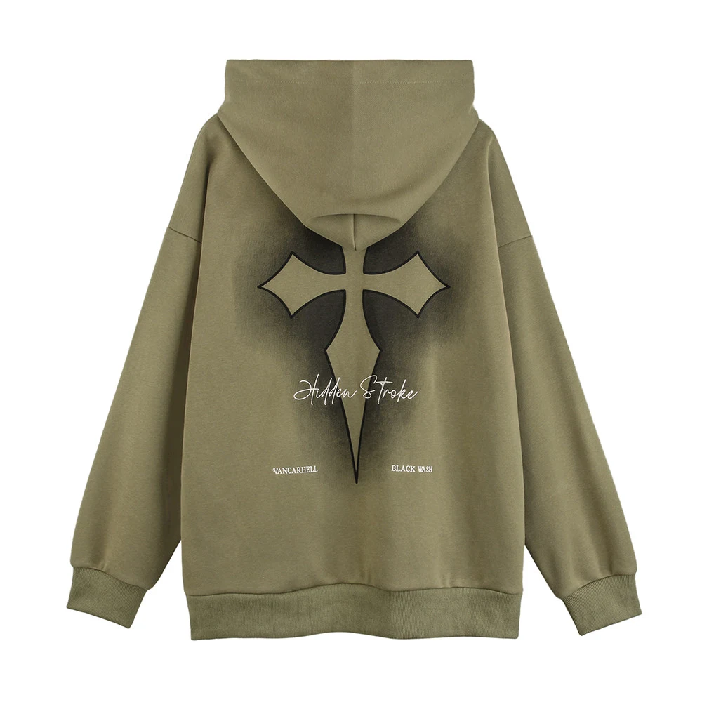 Men's Fashion Cross Printed Hoodie Stylish and comfortable hoodie with a cross print, perfect for casual wear, offering — photo 16