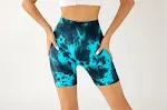 Dames yoga shorts met drip dye. Comfortabel, ademend en perfect voor workouts. Stijlvol ontwerp voor maximale bewegingsvrijheid en comfort. — foto 14