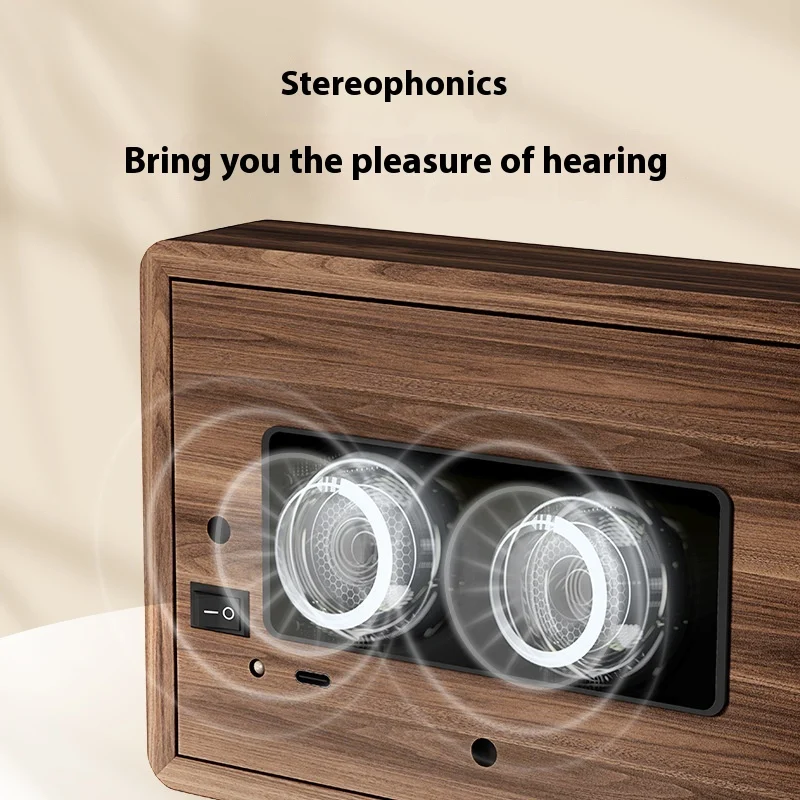 Bluetooth Audio Walnut Solid Wood Halloween Decoration Ornament. Enhance your festive decor with music and unique design — photo 5