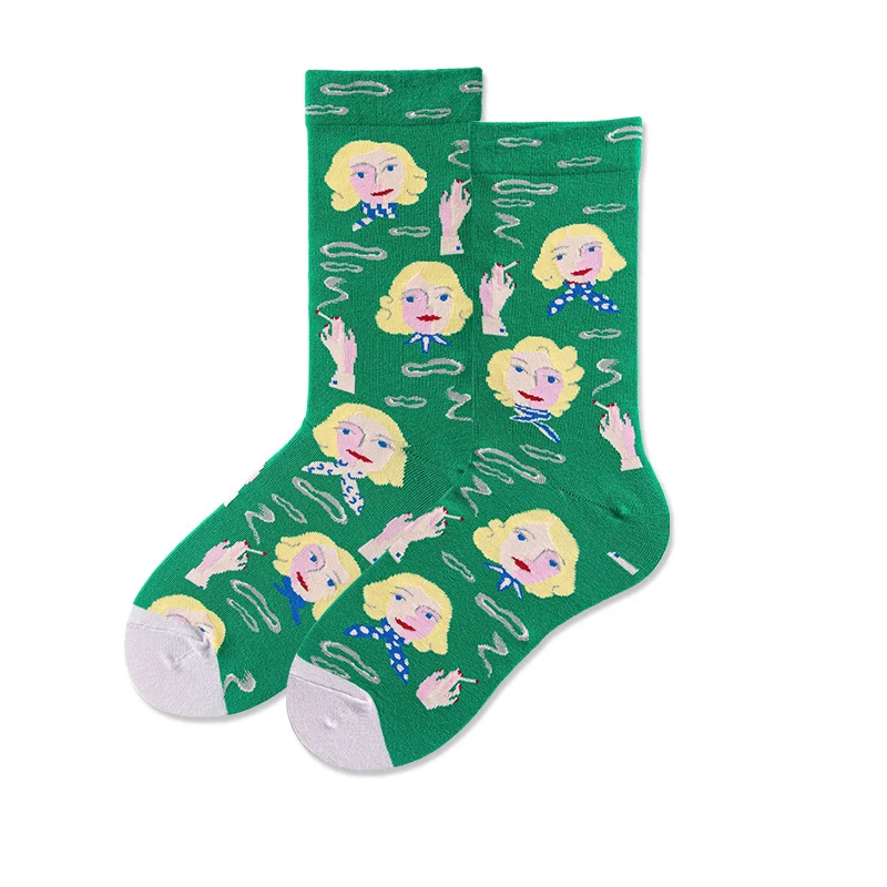 Title 14, Abstract Literary Women Stockings Trend Illustr...