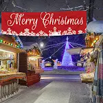 TF005 White Christmas snowflake banner, perfect for festive holiday decor. Create a magical winter wonderland atmosphere — photo 3