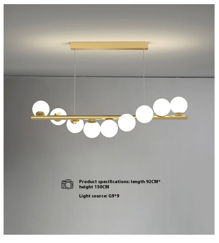Title 14, Lustre longo 3D criativo para sala de jantar Il...