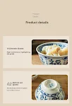 Chinese Style Ceramic Bowl Home Rice Bowl Set. Enjoy elegant dining with these beautiful bowls, perfect for serving rice — photo 1