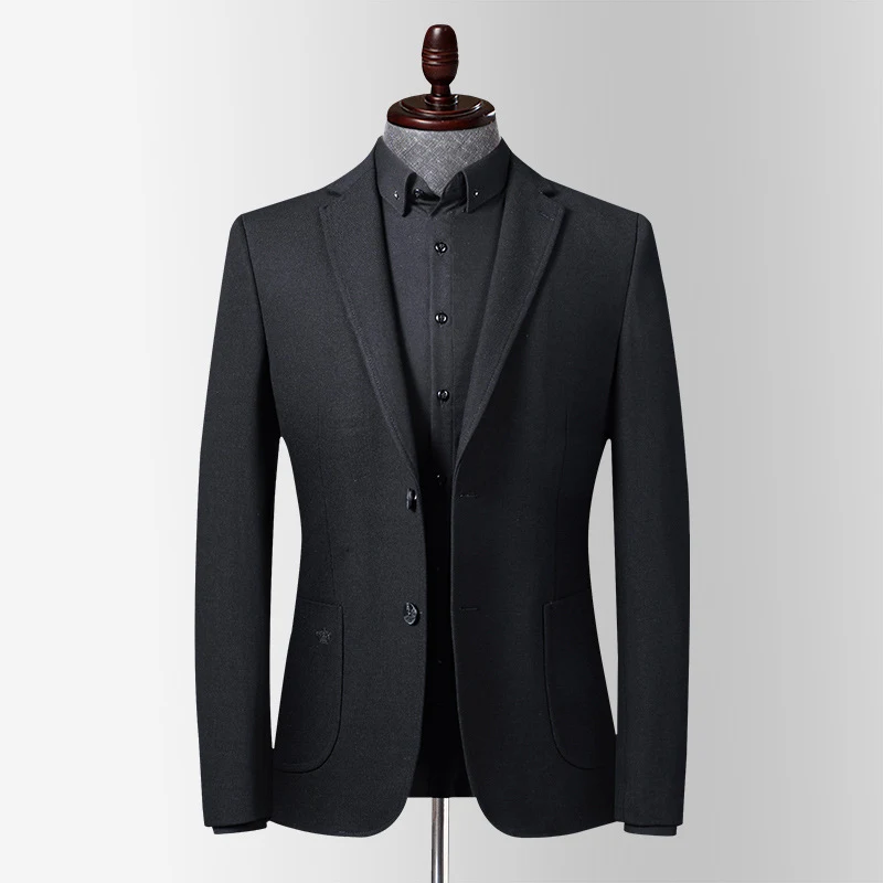 Korean style slim fit small suit for men, offering a modern and sleek appearance. Perfect for business, formal events, a — photo 2