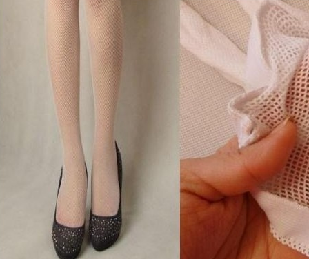 Fischstrumpfhosen für einen auffälligen und sexy Look. Betonen Sie Ihre Beine mit diesem modernen und zeitlosen Stil. Perfekt für jeden Anlass. — foto 4