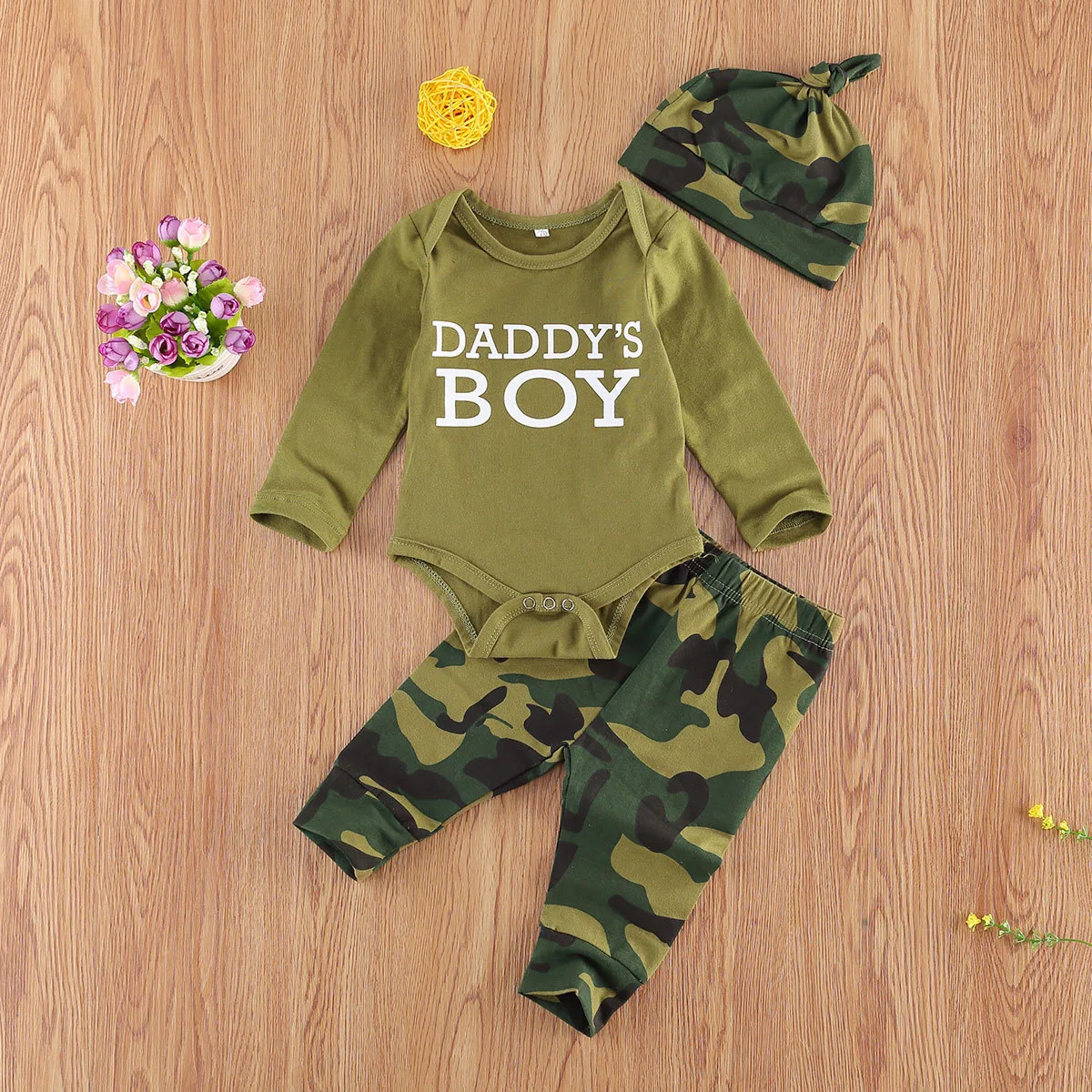 Title 4, Conjunto Infantil Estampado com Letras e Camufl...