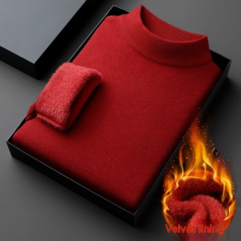 Men's half-collar wool sweater, winter warm, offering excellent warmth and comfort for cold weather, a stylish addition — photo 6