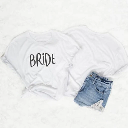 Title 4, Top casual ampio con scritta BRIDE, perfetto pe...