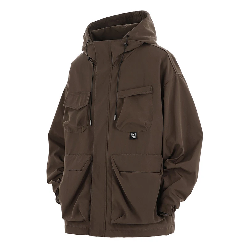 Casaco masculino solto estilo workwear para lazer. Conforto e estilo para o dia a dia. Perfeito para um visual casual e moderno, ideal para diversas ocasiões. — foto 1