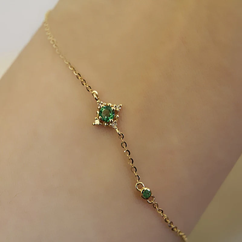 Title 2, Pulseira luxuosa japonesa em prata S925 banhada...