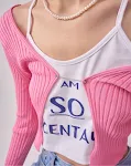 Pink cardigan