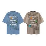 American Retro Distressed Angel Letter Print Short-Sleeve T-shirt for Men and Women, Comfortable and Stylish, Vintage Lo — photo 15